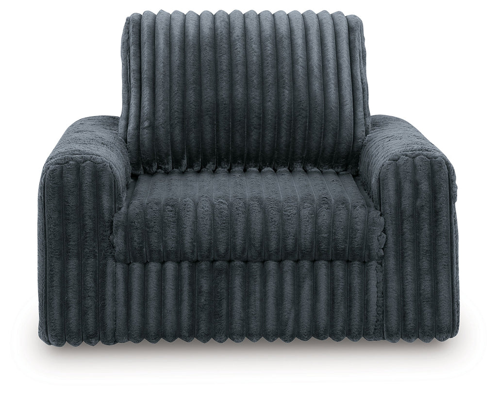 HamlinBay Gunmetal Power Gliding Chaise