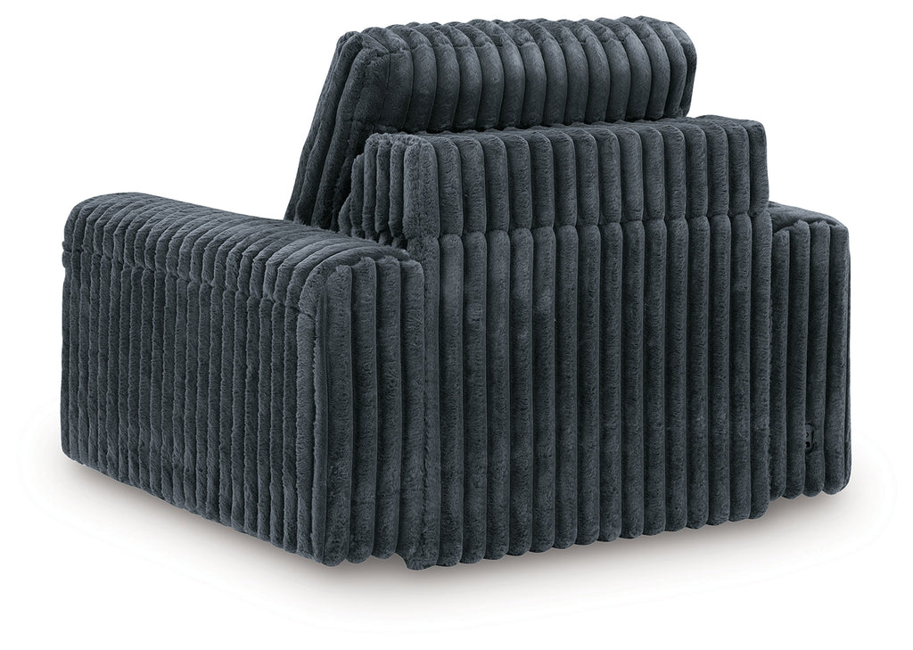 HamlinBay Gunmetal Power Gliding Chaise