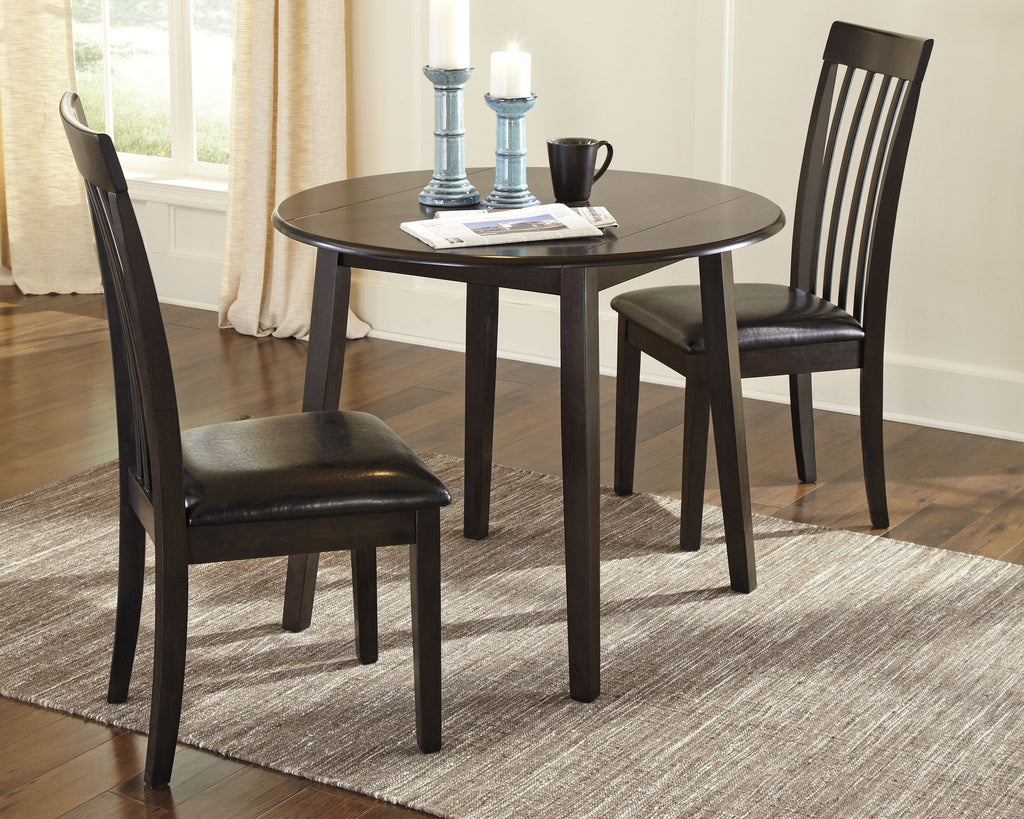 Hammis Dark Brown Dining Table with 2 Chairs