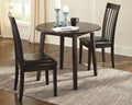 Hammis Dark Brown Dining Table with 2 Chairs