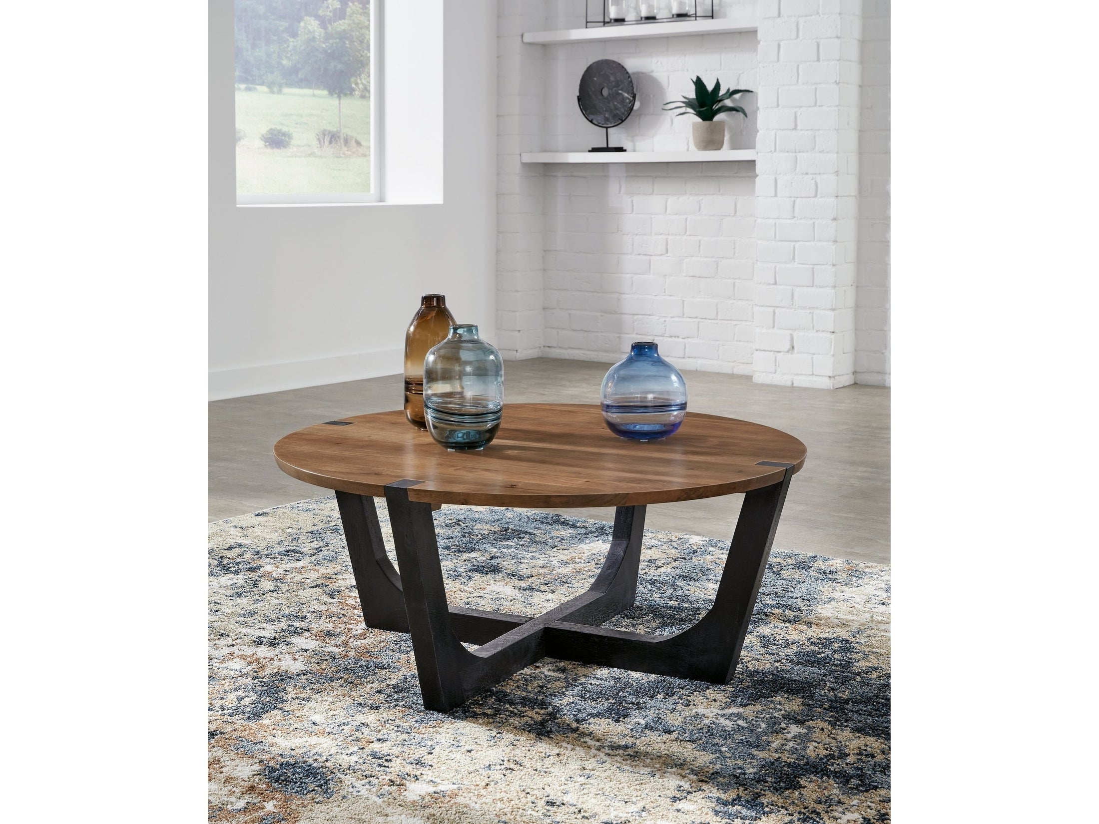 Hanneforth Brown/Black Coffee Table