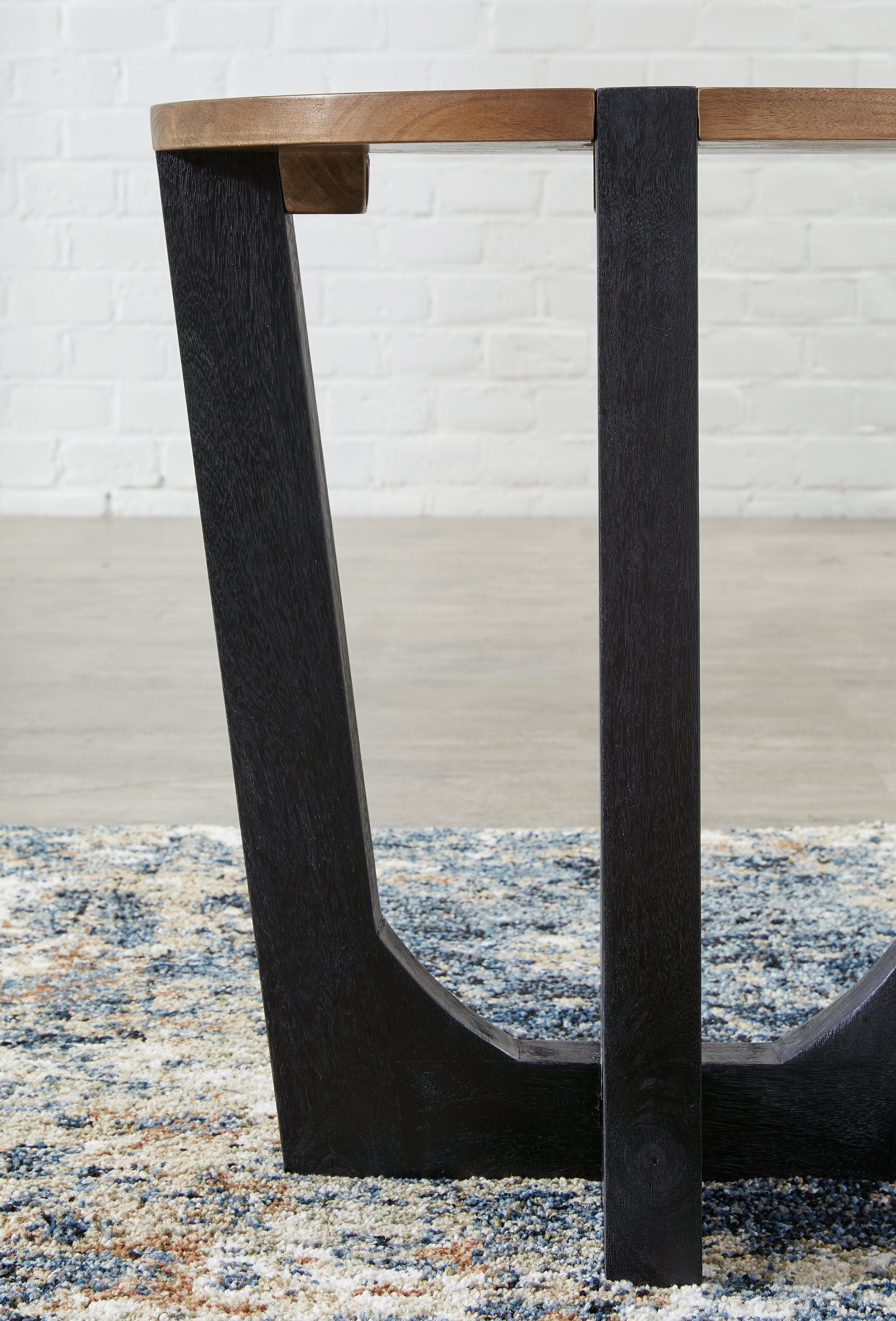 Hanneforth Brown/Black Coffee Table and 2 End Tables