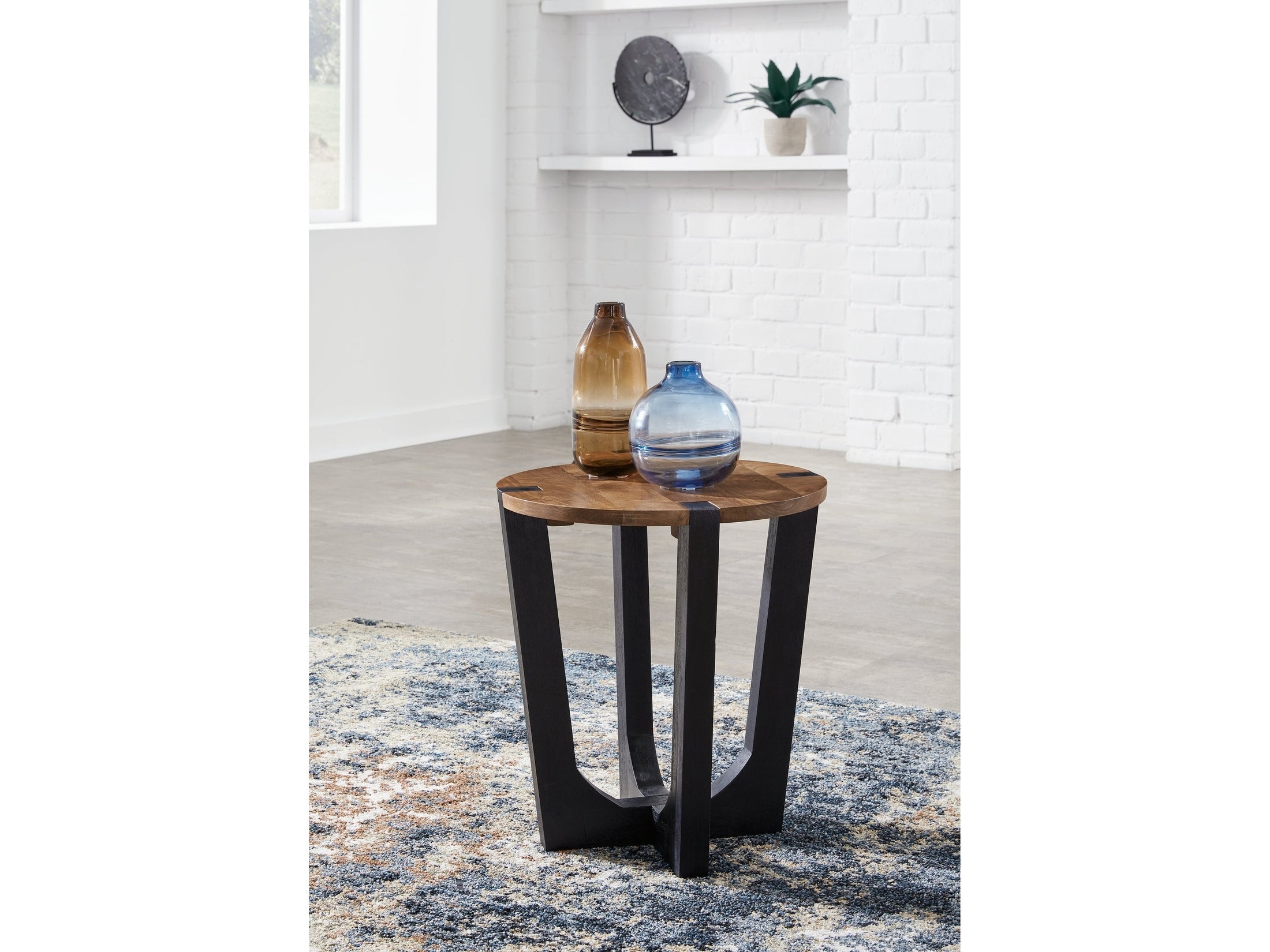 Hanneforth Brown/Black End Table