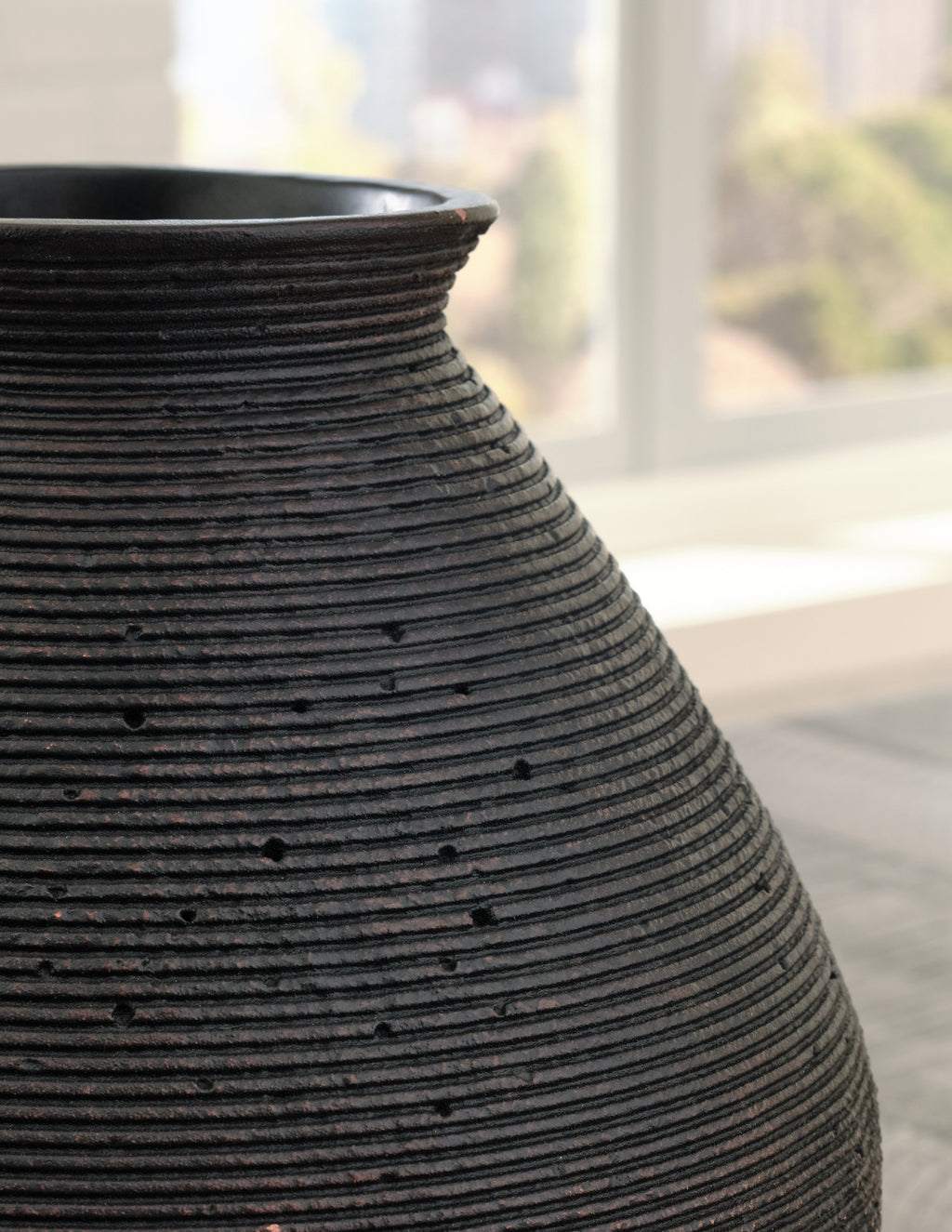 Hannela Antique Brown Vase (12"H)