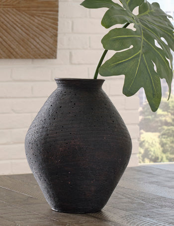 Hannela Antique Brown Vase (12"H)