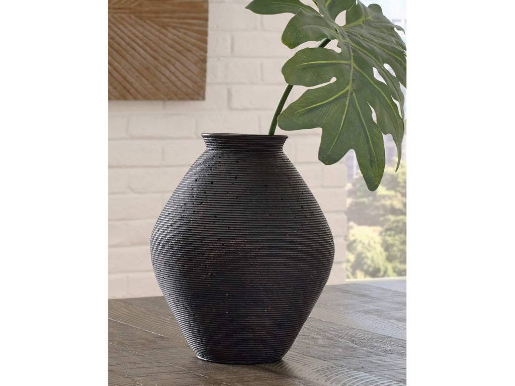 Hannela Antique Brown Vase (12"H)