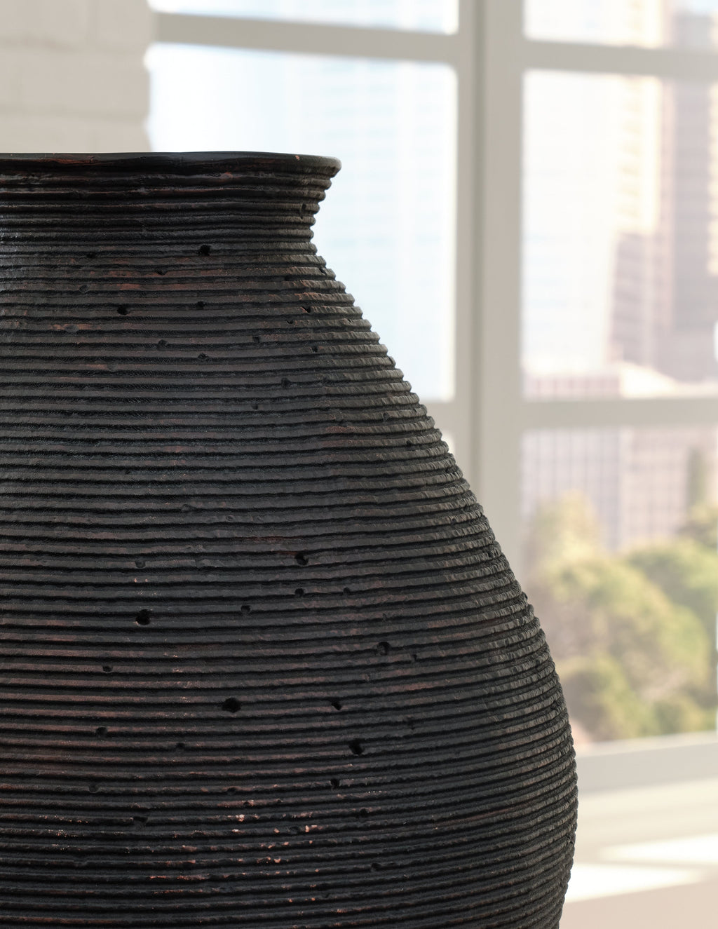 Hannela Antique Brown Vase (17"H)