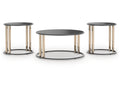 Hannerly Black/Gold Occasional Table Set (Set of 3)