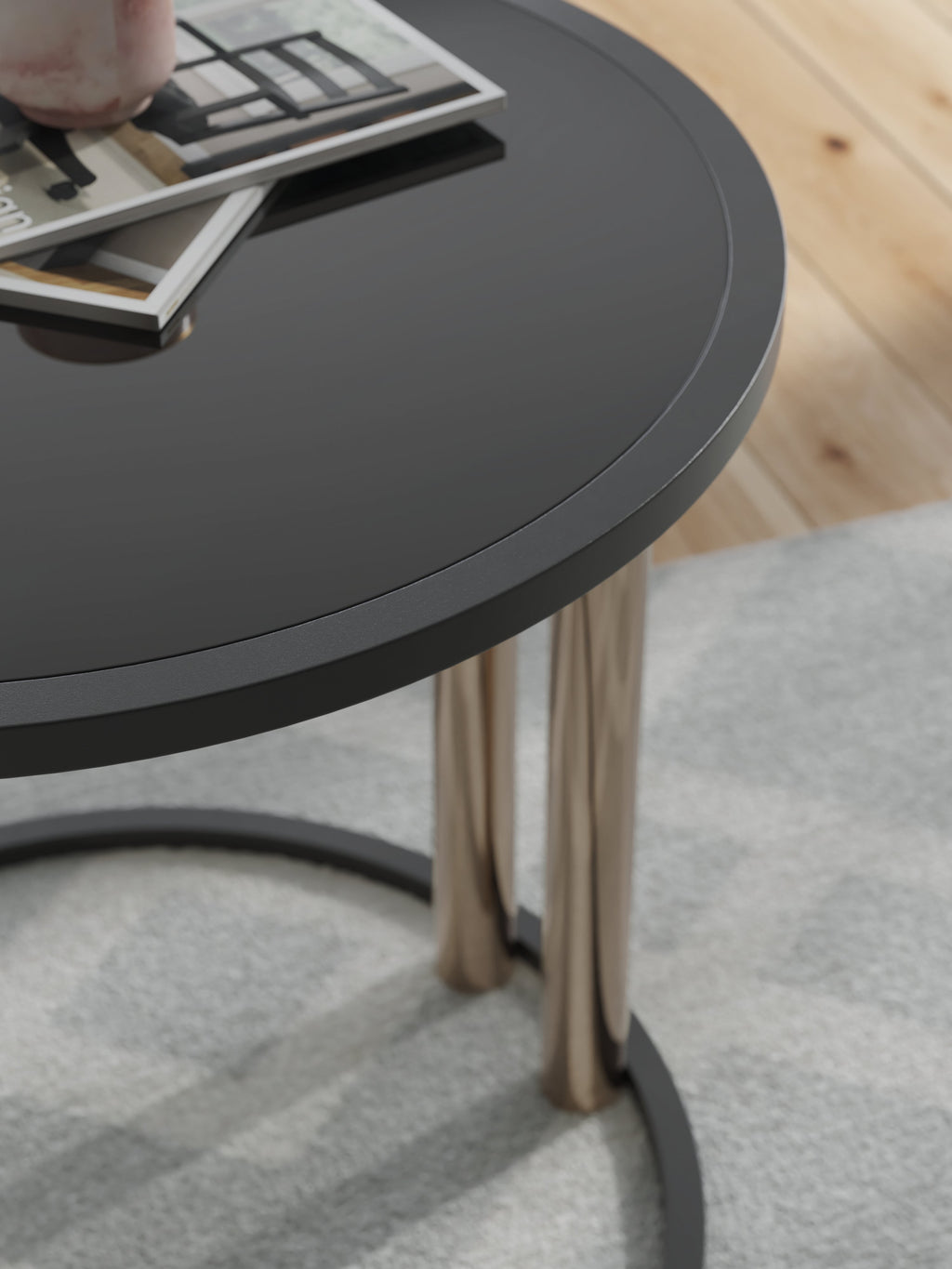 Hannerly Black/Gold Occasional Table Set (Set of 3)