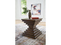 Hannodream Warm Brown Square End Table