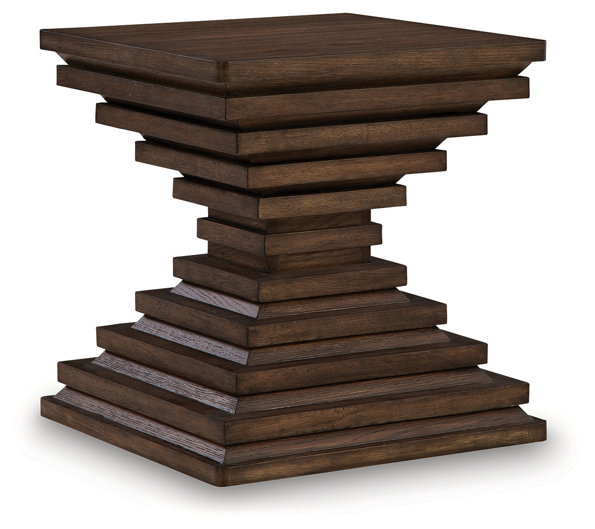 Hannodream Warm Brown Square End Table