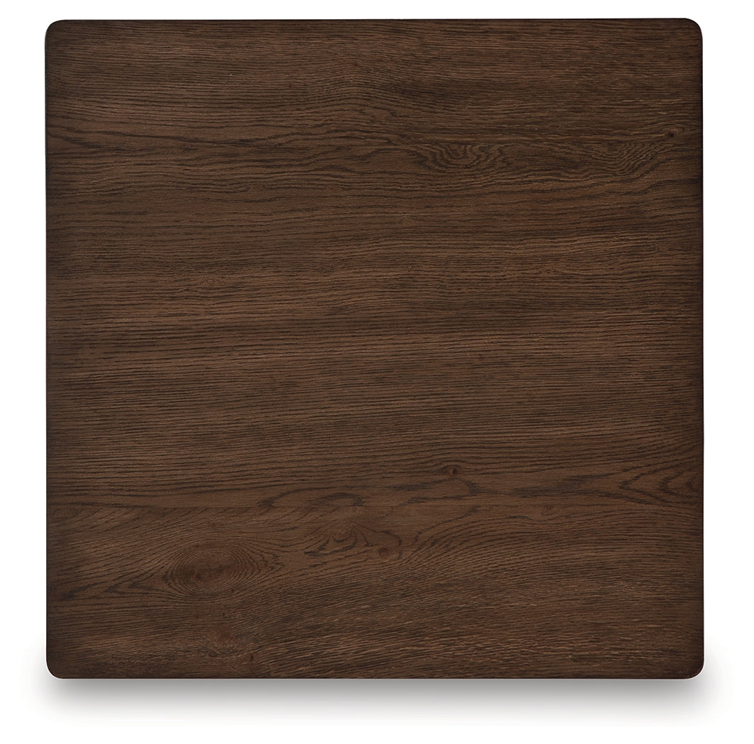Hannodream Warm Brown Square End Table