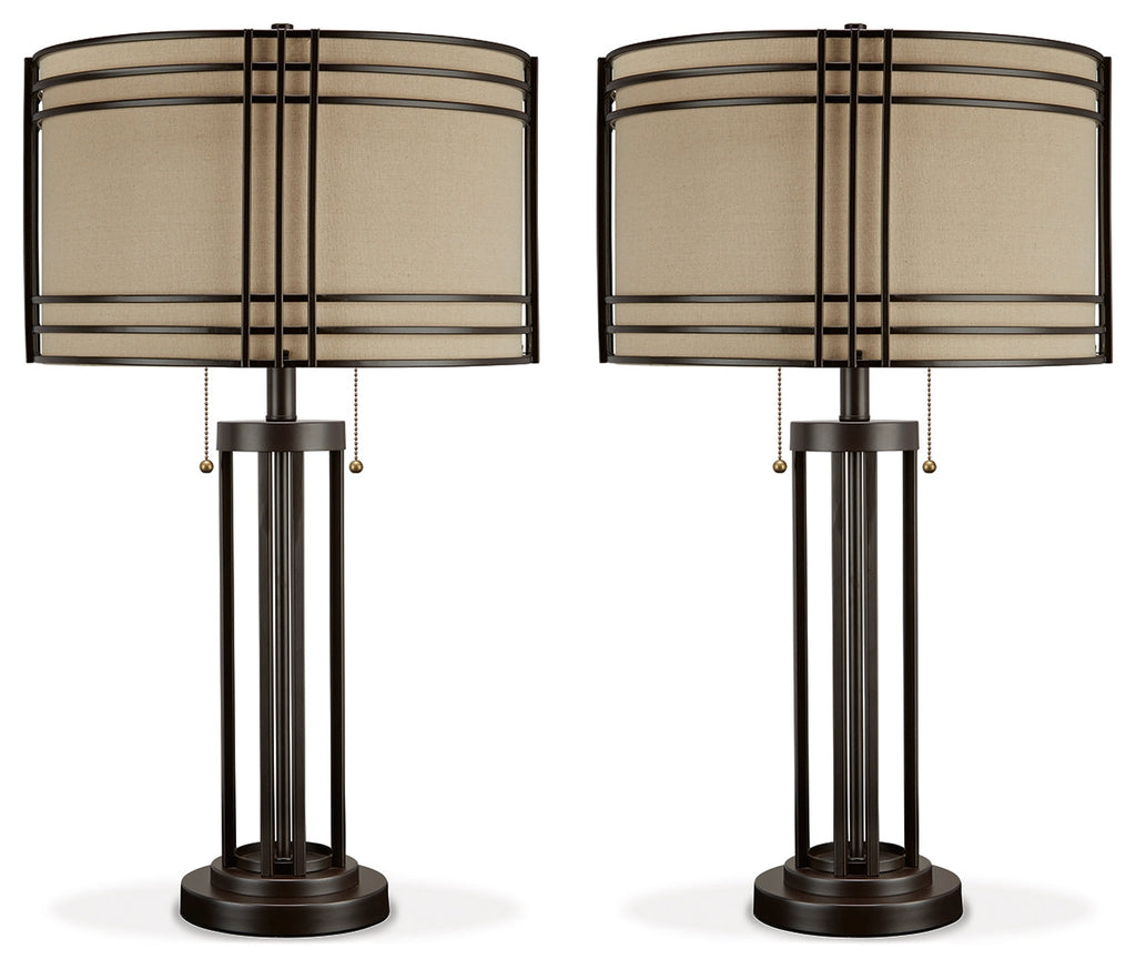 Hanswell Dark Brown Table Lamp (Set of 2)