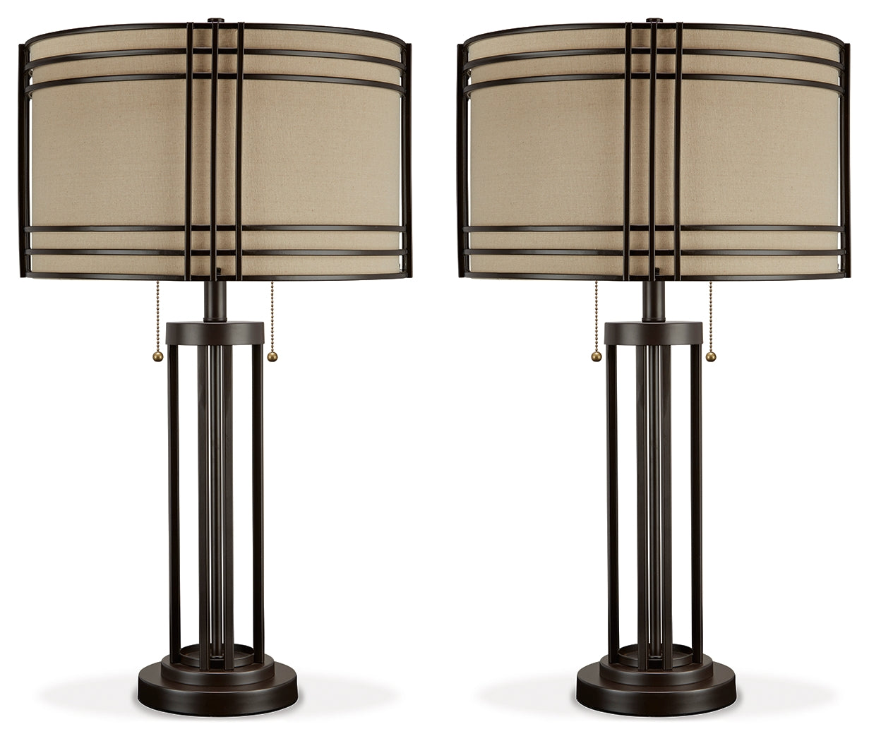 Hanswell Dark Brown Table Lamp (Set of 2)