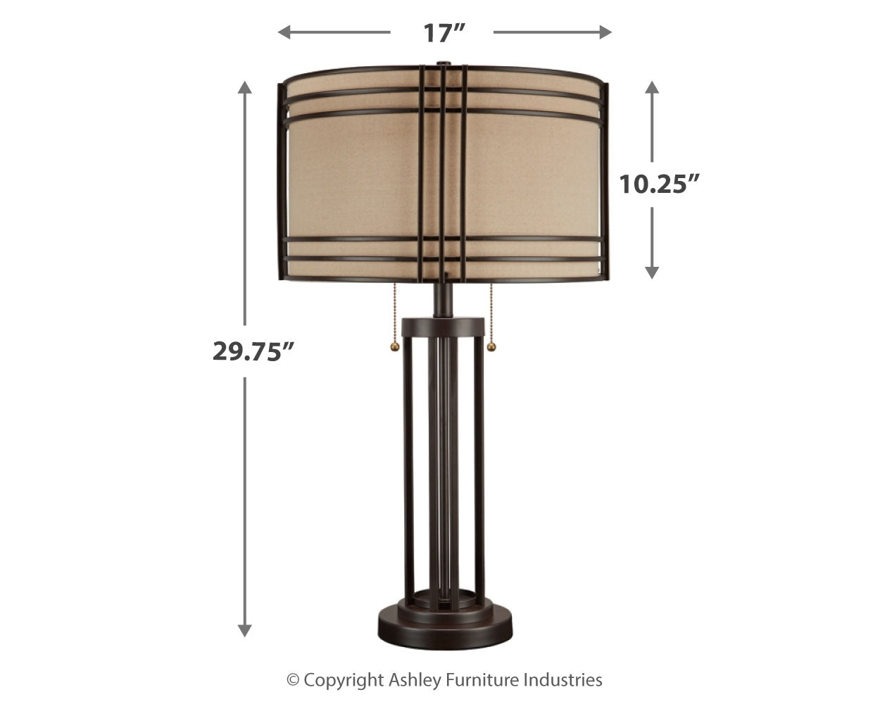 Hanswell Dark Brown Table Lamp (Set of 2)