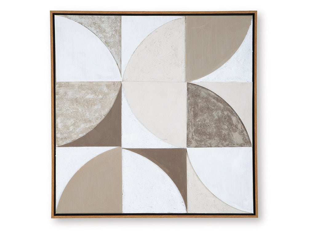 Harelman Tan/Taupe/White Wall Art