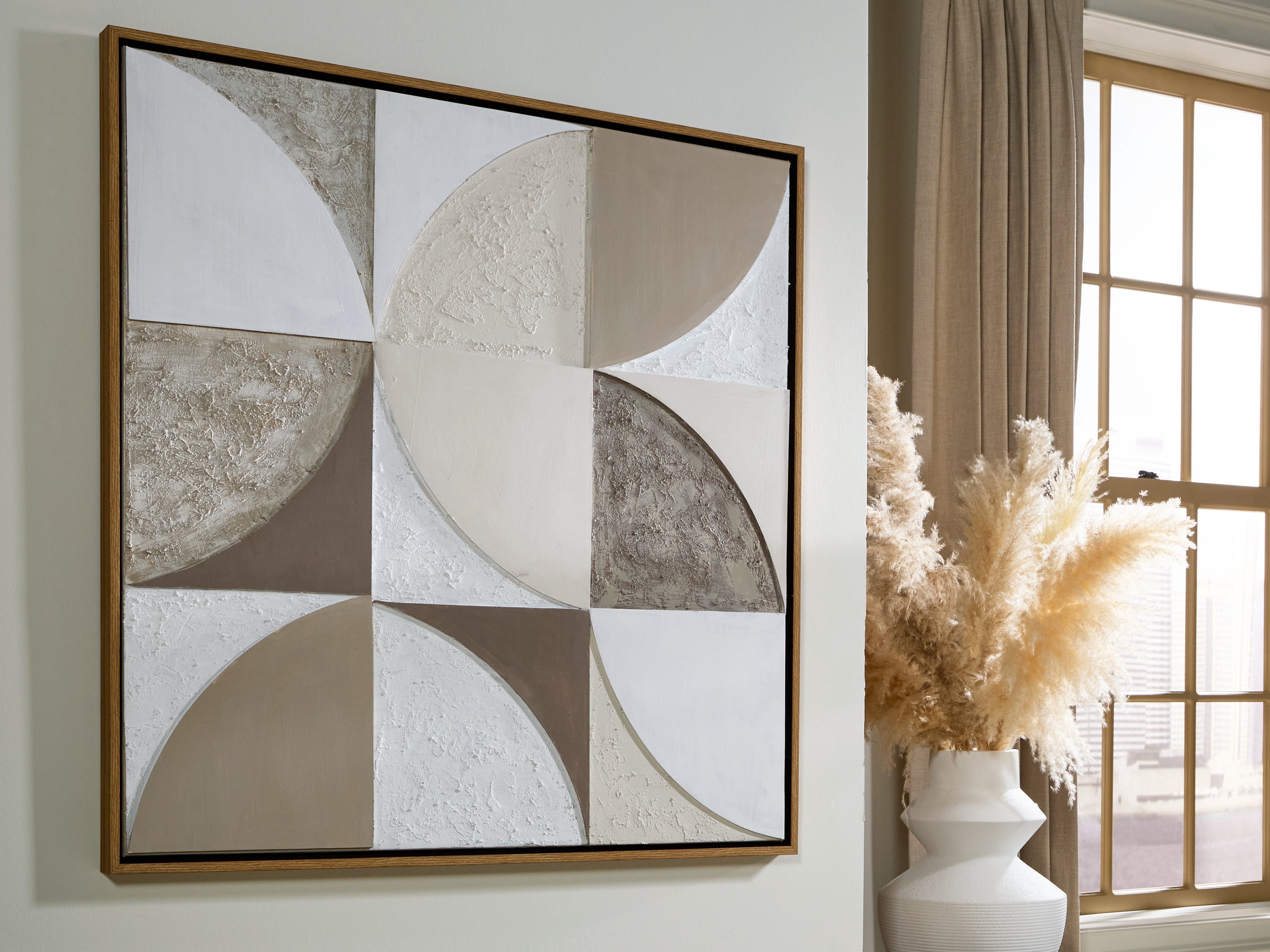 Harelman Tan/Taupe/White Wall Art