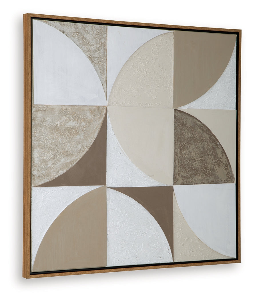 Harelman Tan/Taupe/White Wall Art