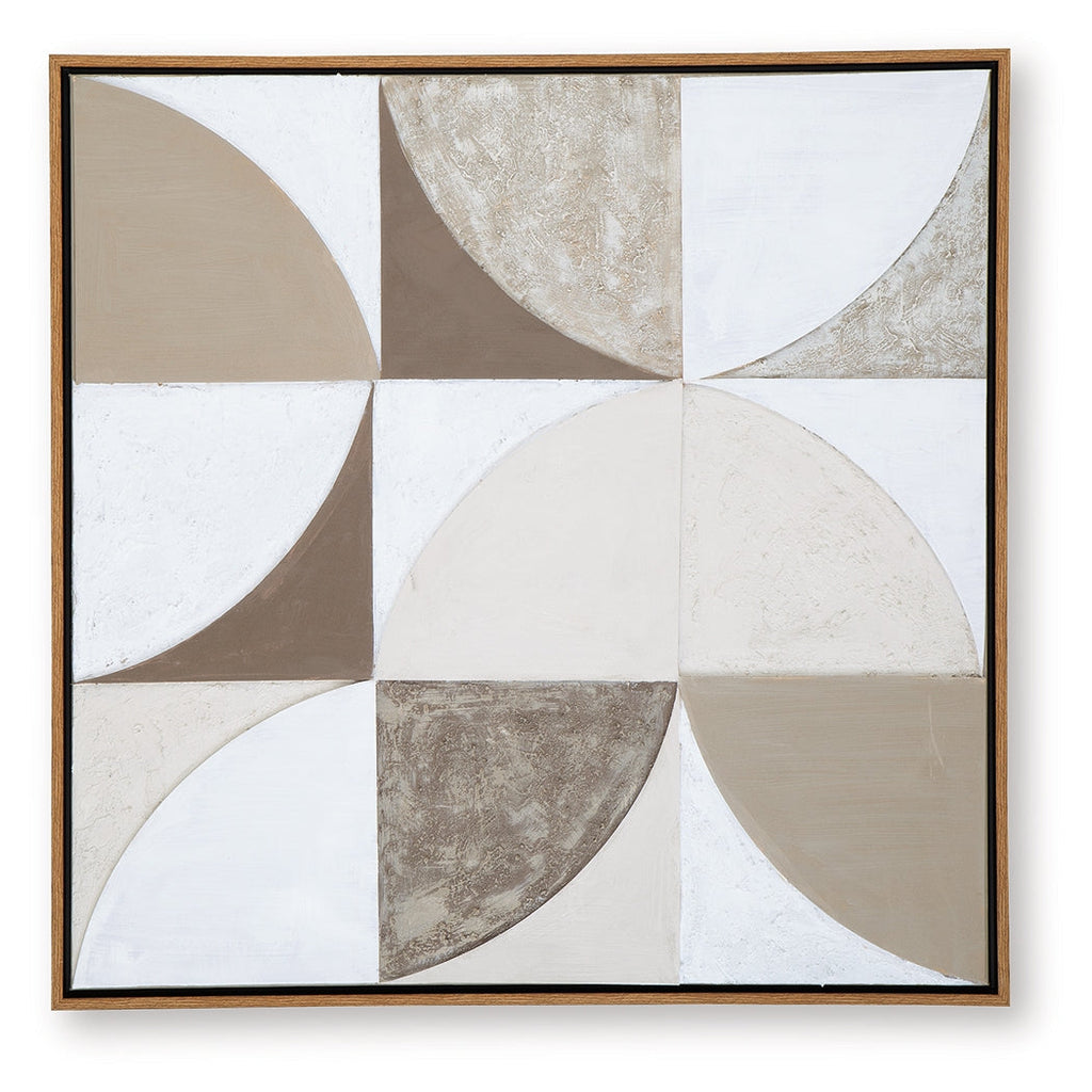 Harelman Tan/Taupe/White Wall Art