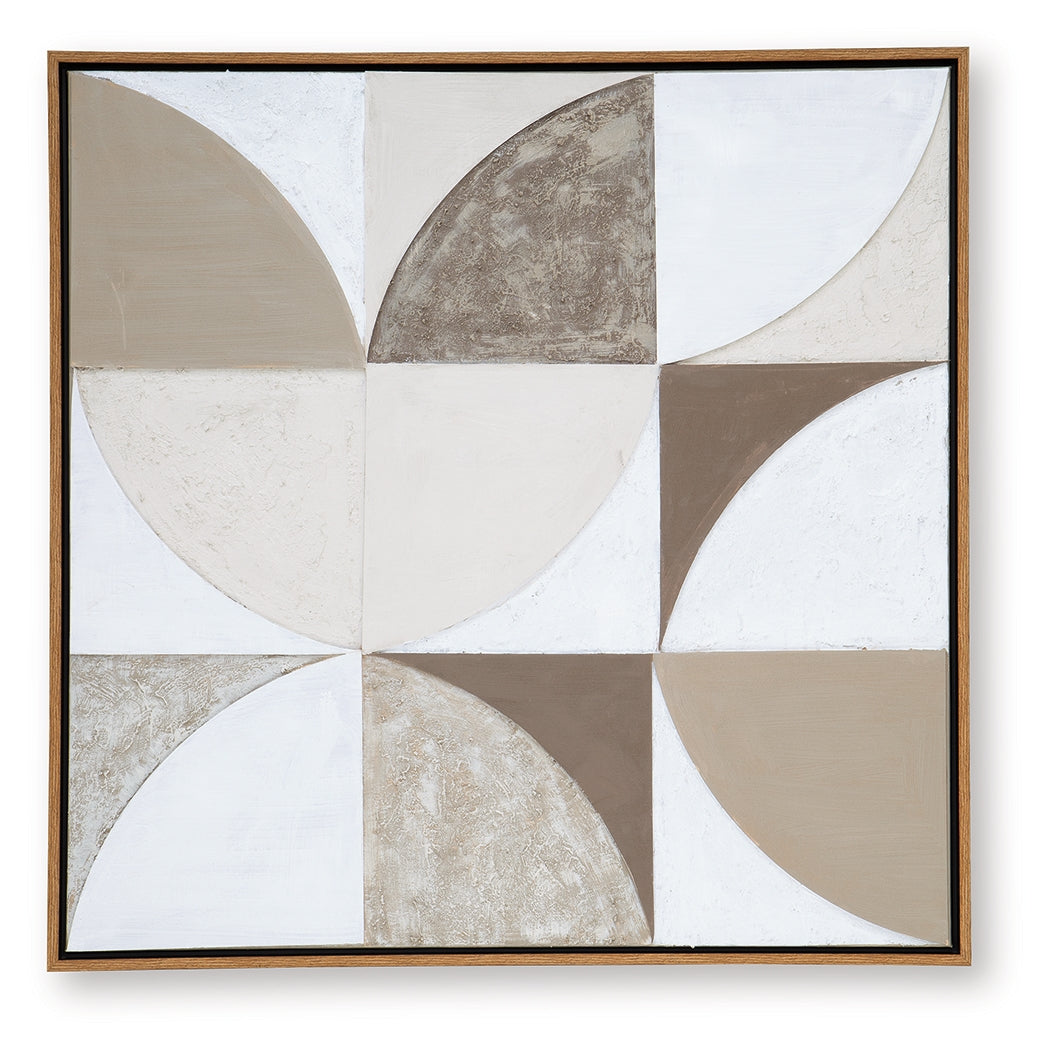 Harelman Tan/Taupe/White Wall Art