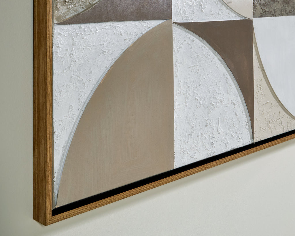 Harelman Tan/Taupe/White Wall Art