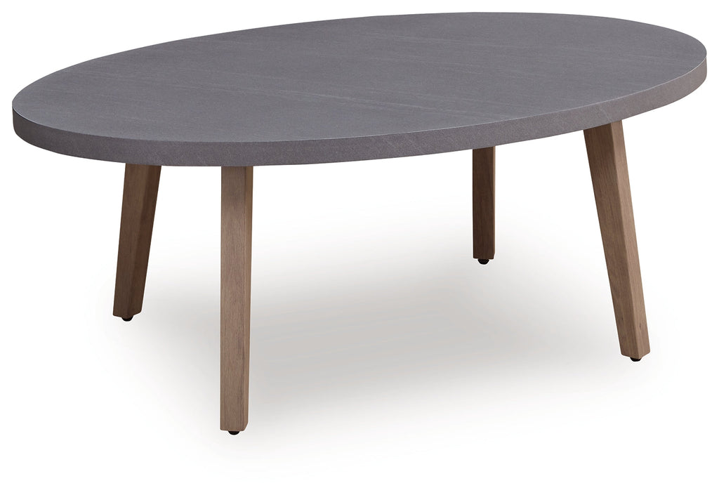 Harmony Headlands Natural/Gray Oval Cocktail Table