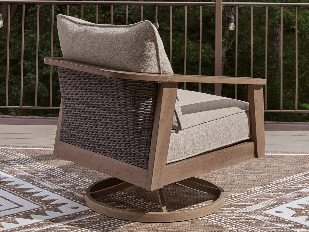Harmony Headlands Natural/Gray Swivel Lounge w/ Cushion