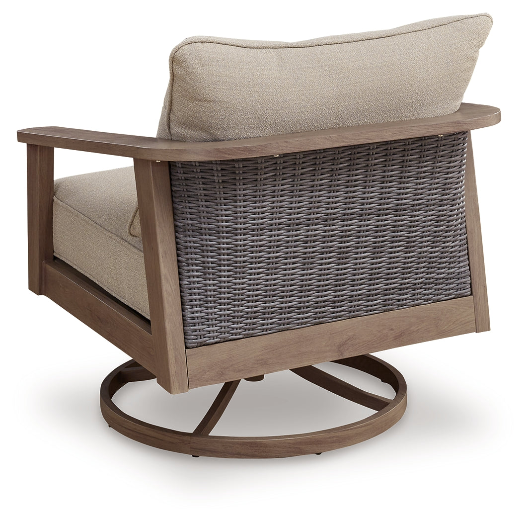 Harmony Headlands Natural/Gray Swivel Lounge w/ Cushion