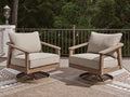 Harmony Headlands Natural/Gray Swivel Lounge w/ Cushion