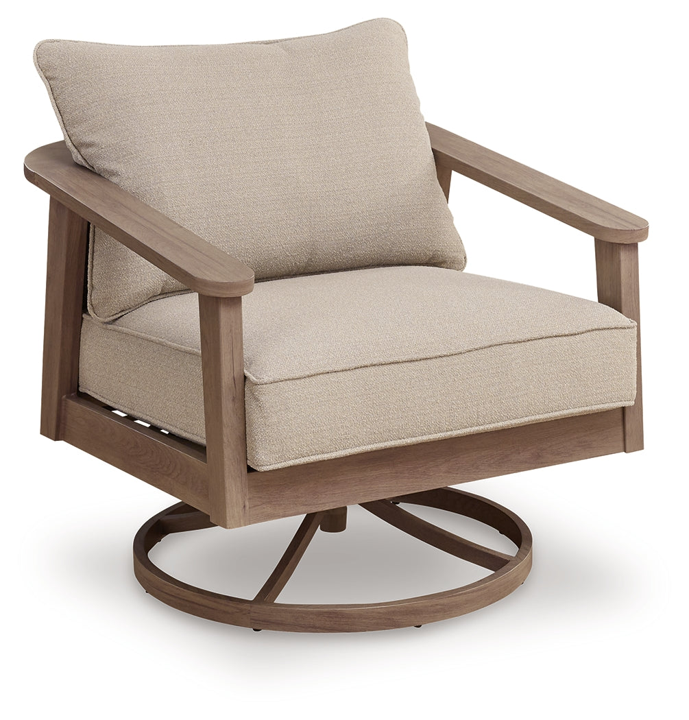 Harmony Headlands Natural/Gray Swivel Lounge w/ Cushion