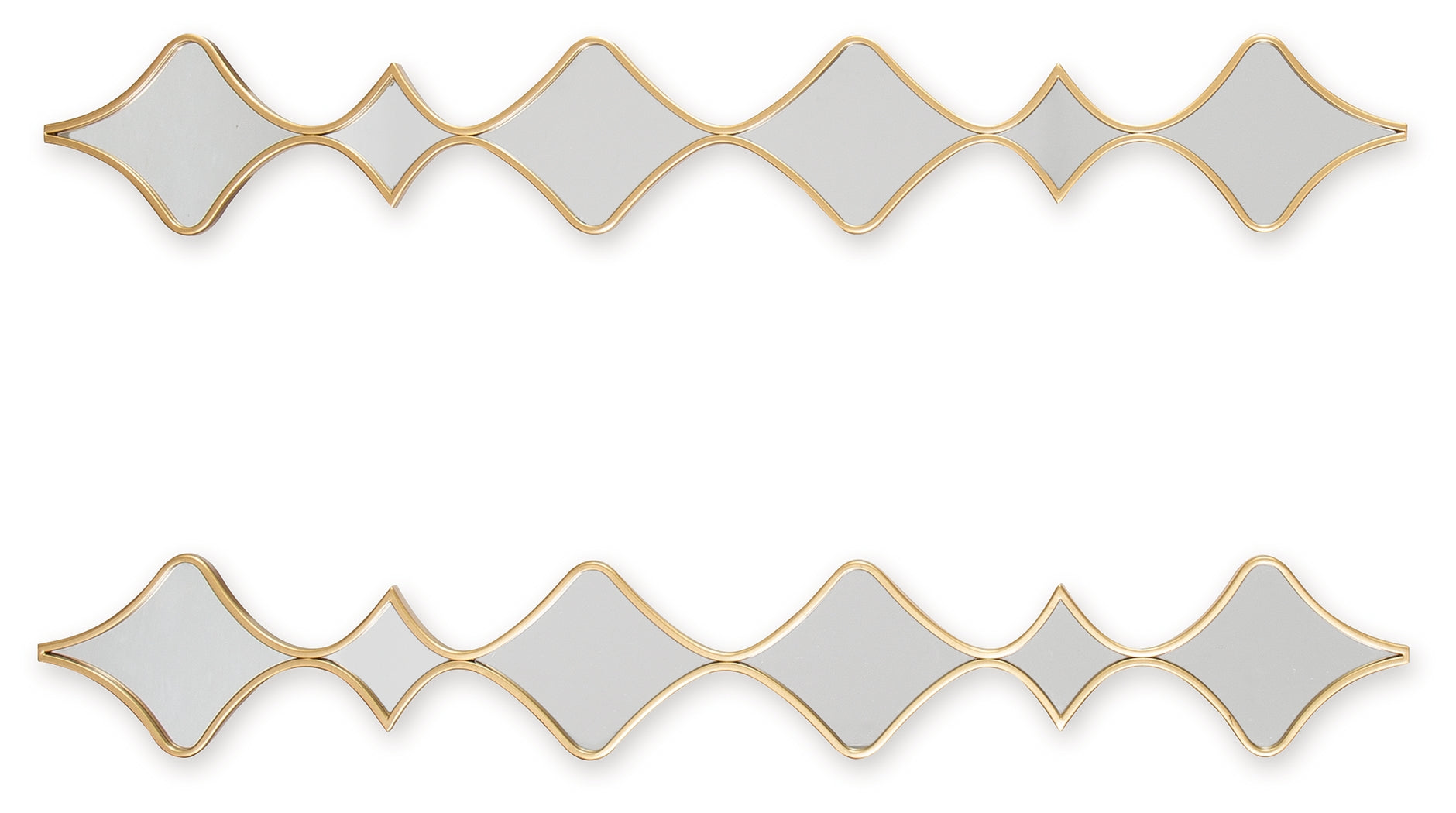 Harriswood Gold Finish Accent Mirror Set (Set of 2)