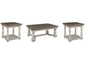Havalance Gray/White Coffee Table and 2 End Tables