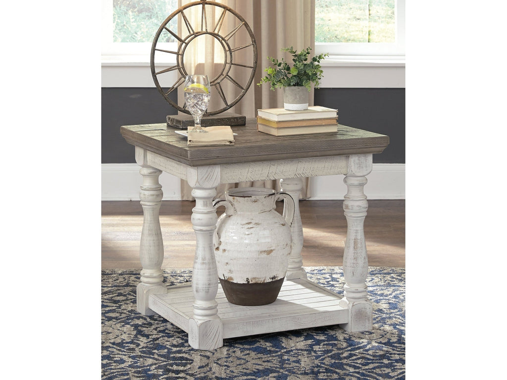 Havalance Gray & White End Table