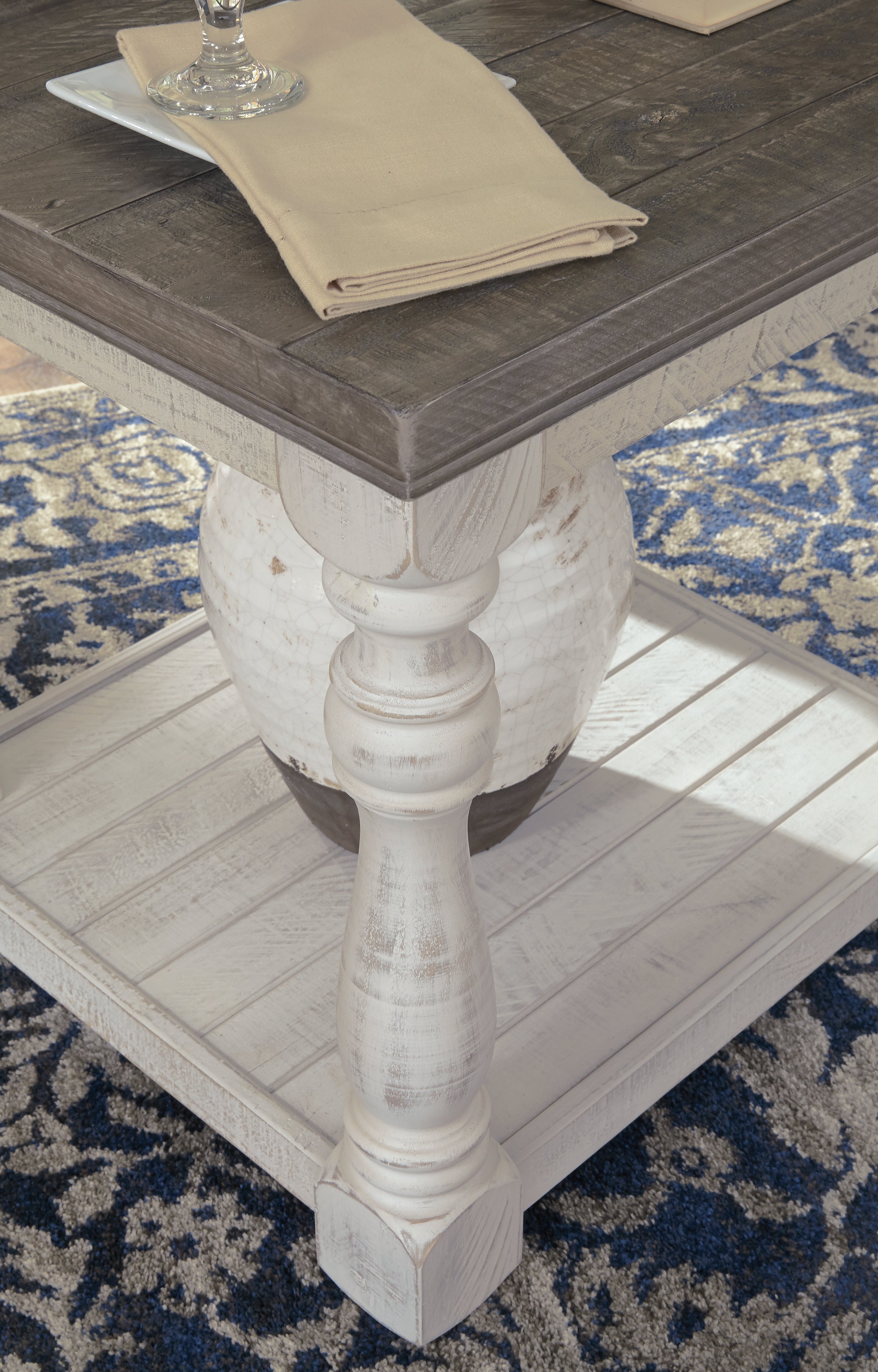 Havalance Gray & White End Table