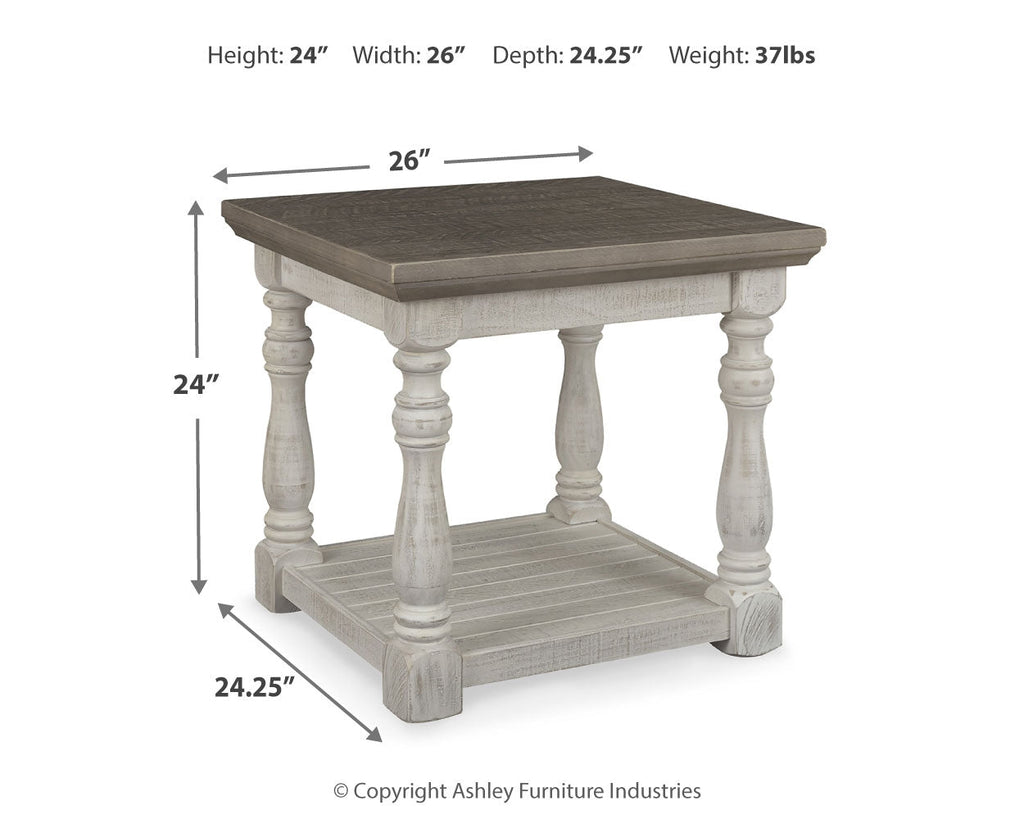 Havalance Gray & White End Table