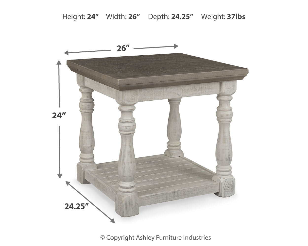 Havalance Gray & White End Table