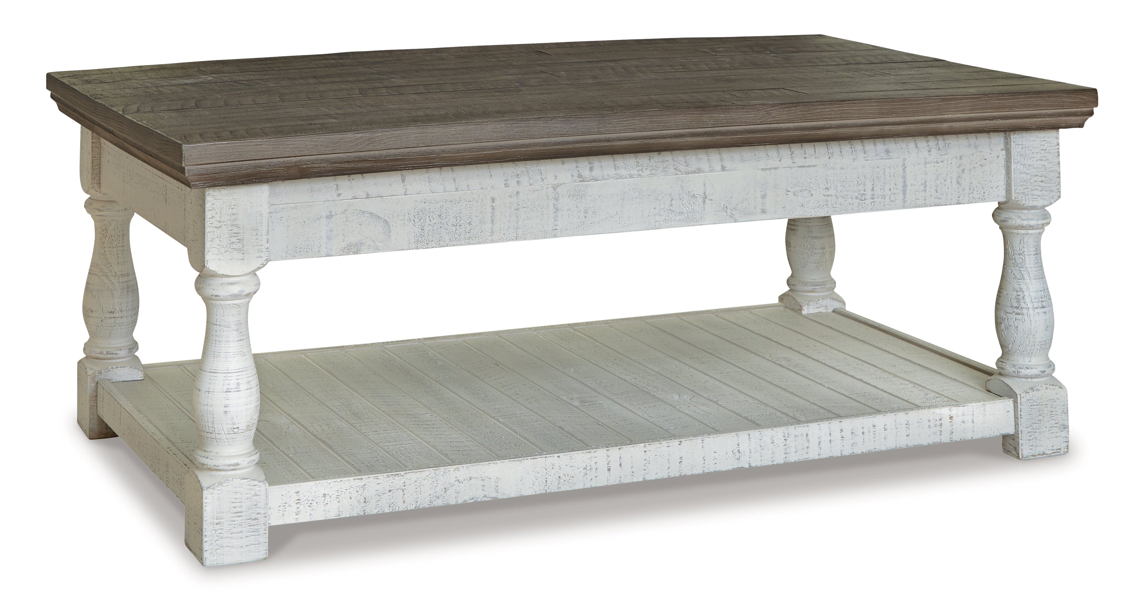Havalance Gray/White Lift-Top Coffee Table and 2 Ends