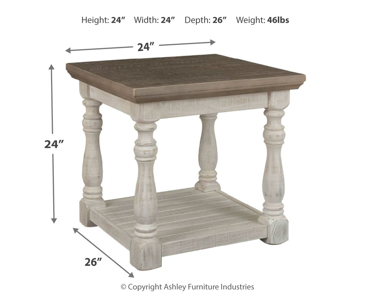 Havalance Gray/White Lift-Top Coffee Table and 2 Ends