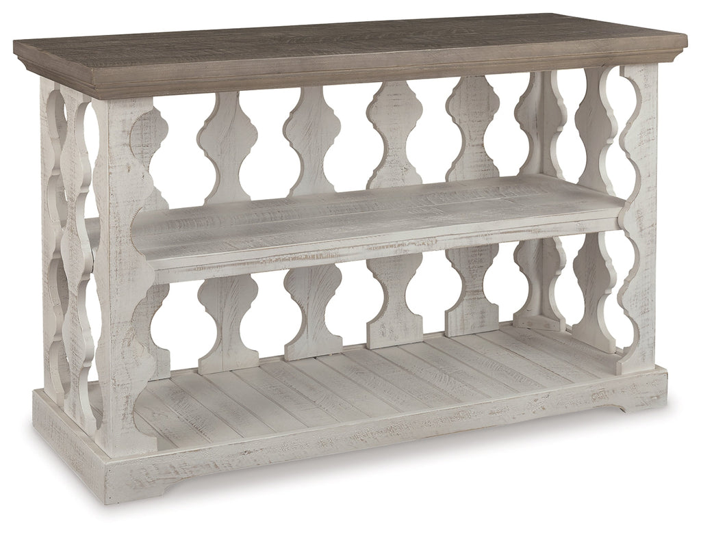 Havalance Gray & White Sofa/Console Table Balustrade-style