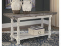 Havalance Gray/White Sofa/Console Table
