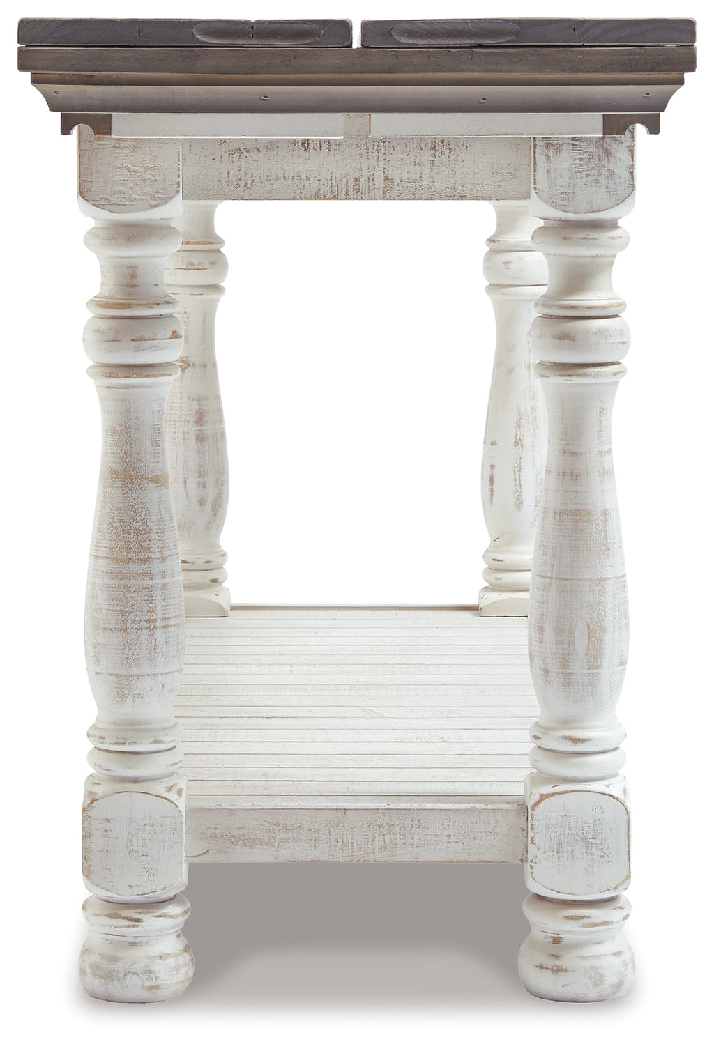 Havalance Gray/White Sofa/Console Table