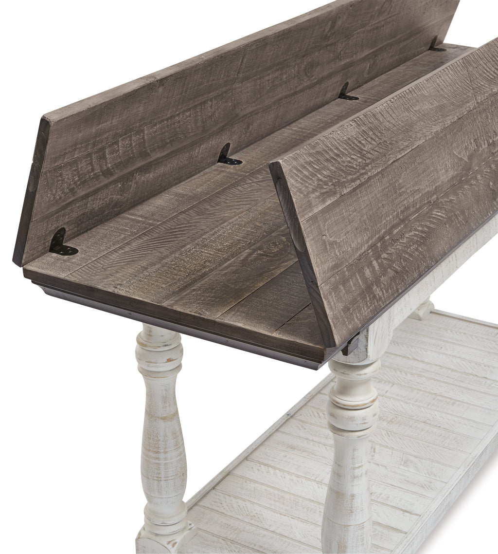 Havalance Gray/White Sofa/Console Table