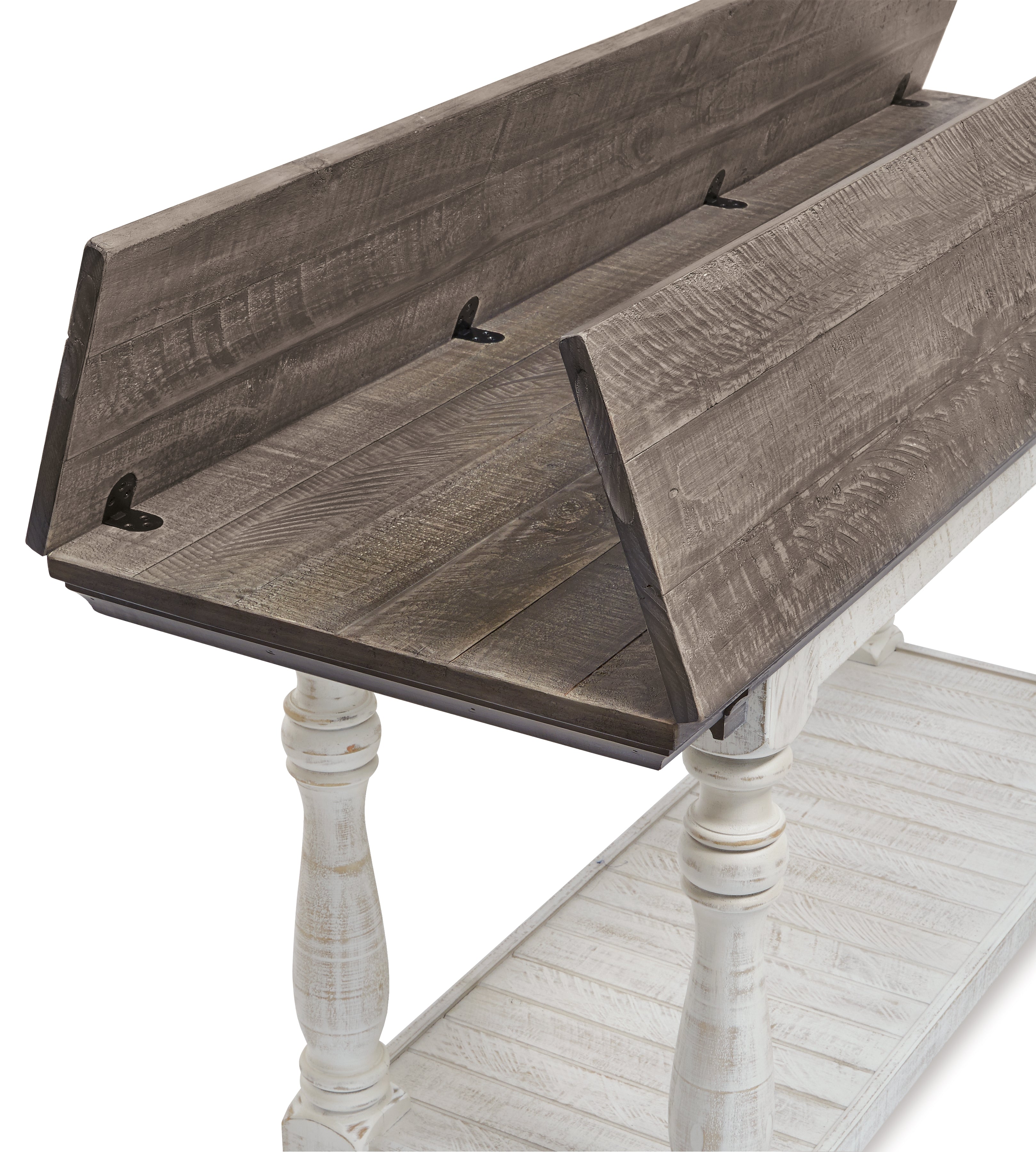 Havalance Gray/White Sofa/Console Table
