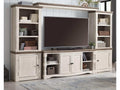 Havalance Weathered Gray & Vintage White Entertainment Center / 4pc
