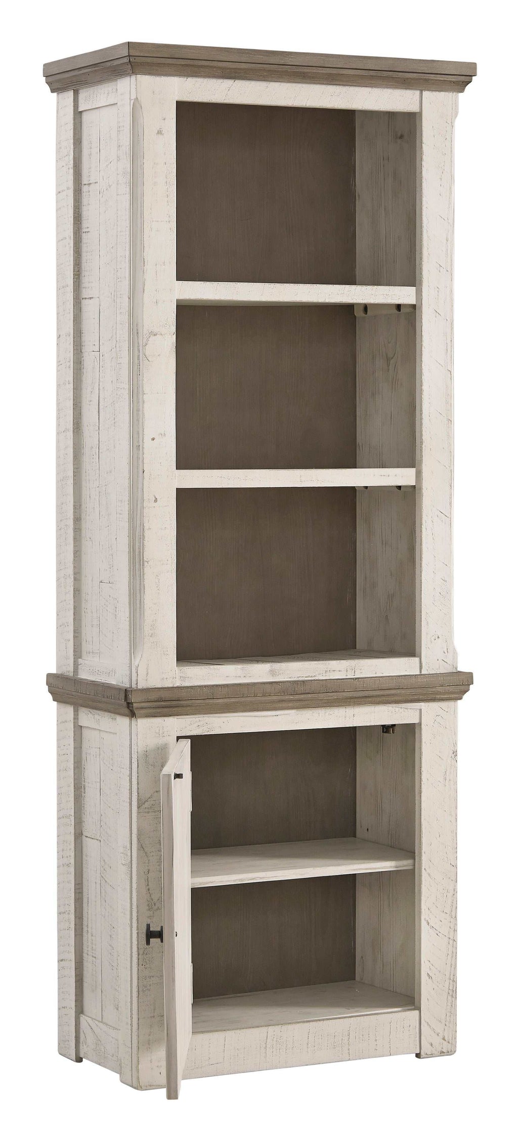 Havalance Weathered Gray & Vintage White Entertainment Center / 4pc