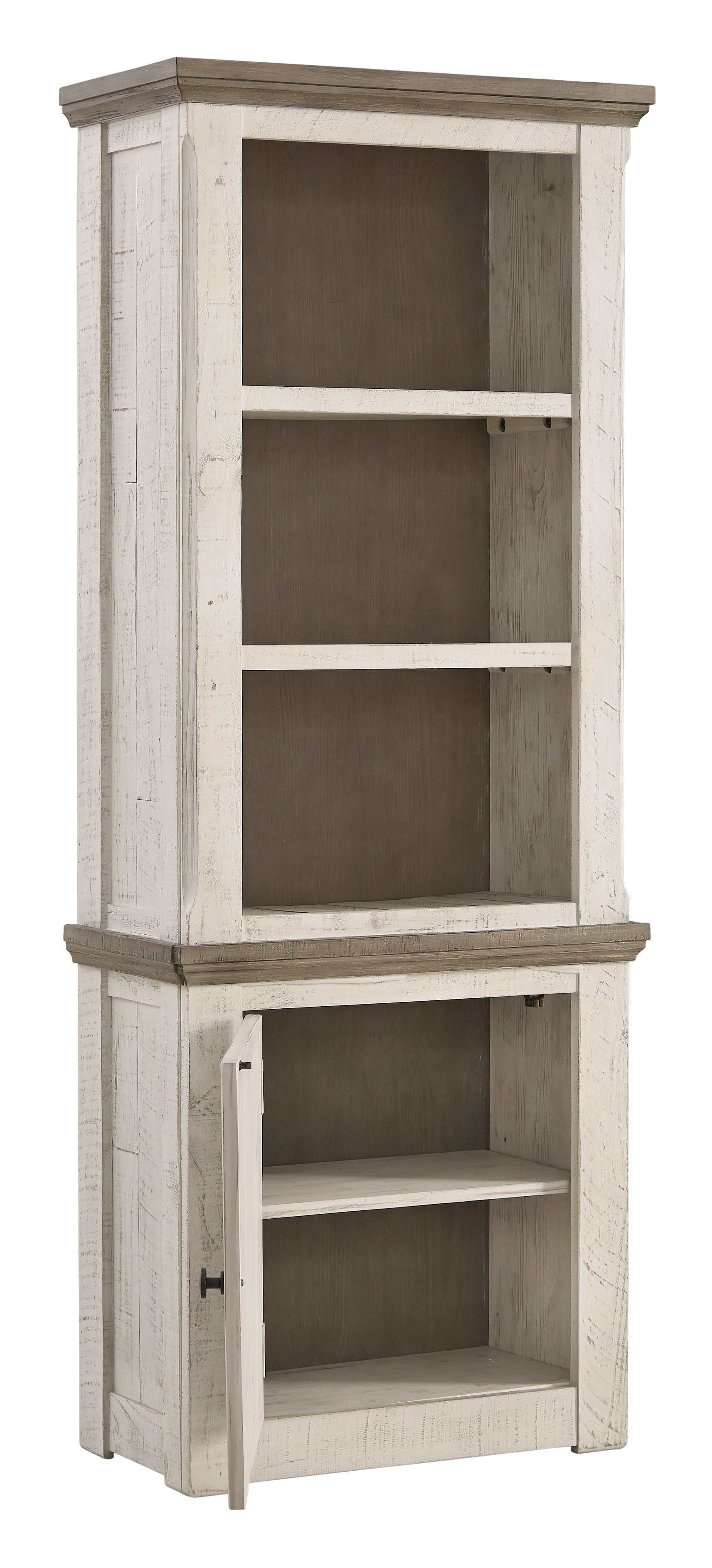 Havalance Weathered Gray & Vintage White Entertainment Center / 4pc