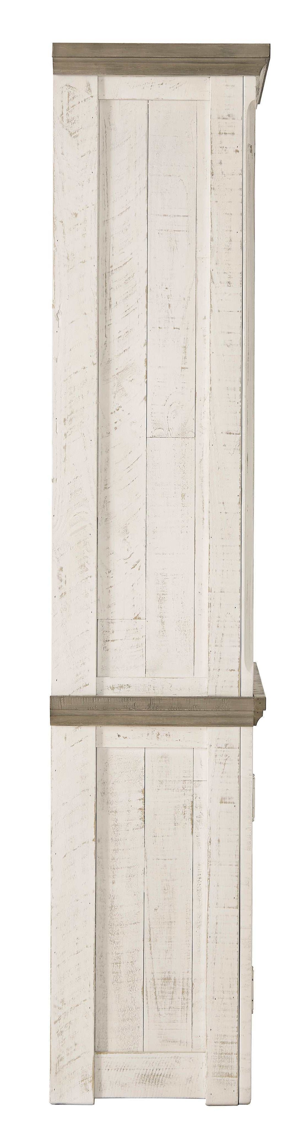 Havalance Weathered Gray & Vintage White Entertainment Center / 4pc