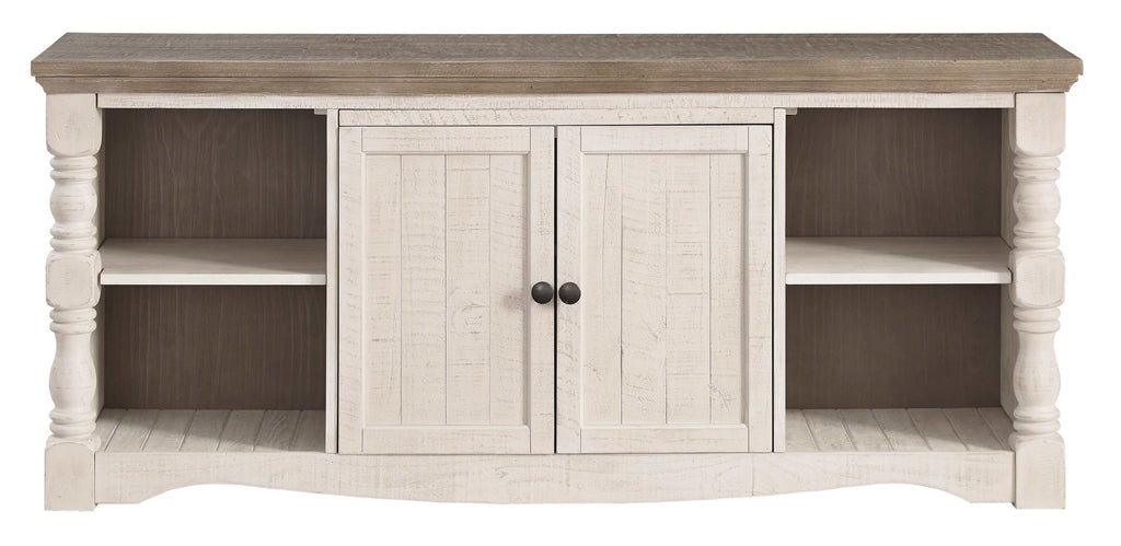 Havalance Weathered Gray & Vintage White Entertainment Center / 4pc