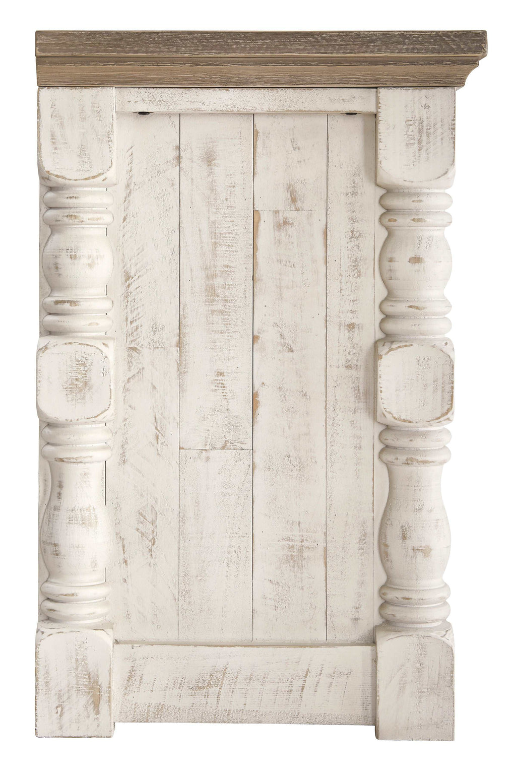 Havalance Weathered Gray & Vintage White Entertainment Center / 4pc
