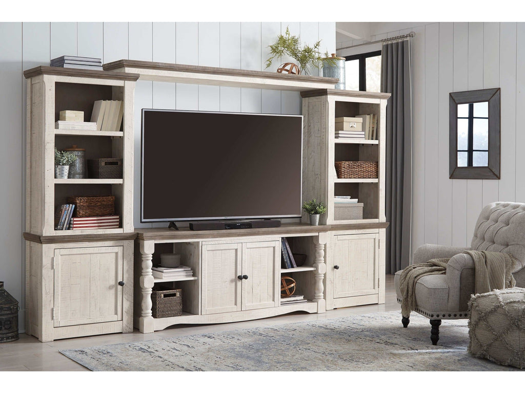 Havalance Weathered Gray & Vintage White Entertainment Center Units